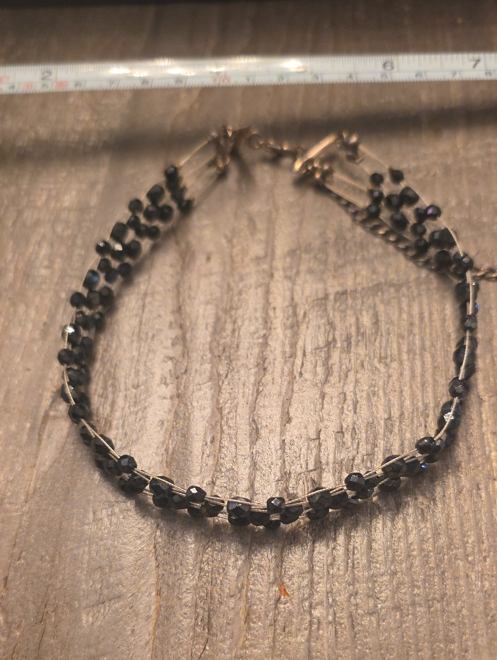 Black Beaded Double-Strand Chocker- Women Jewelry